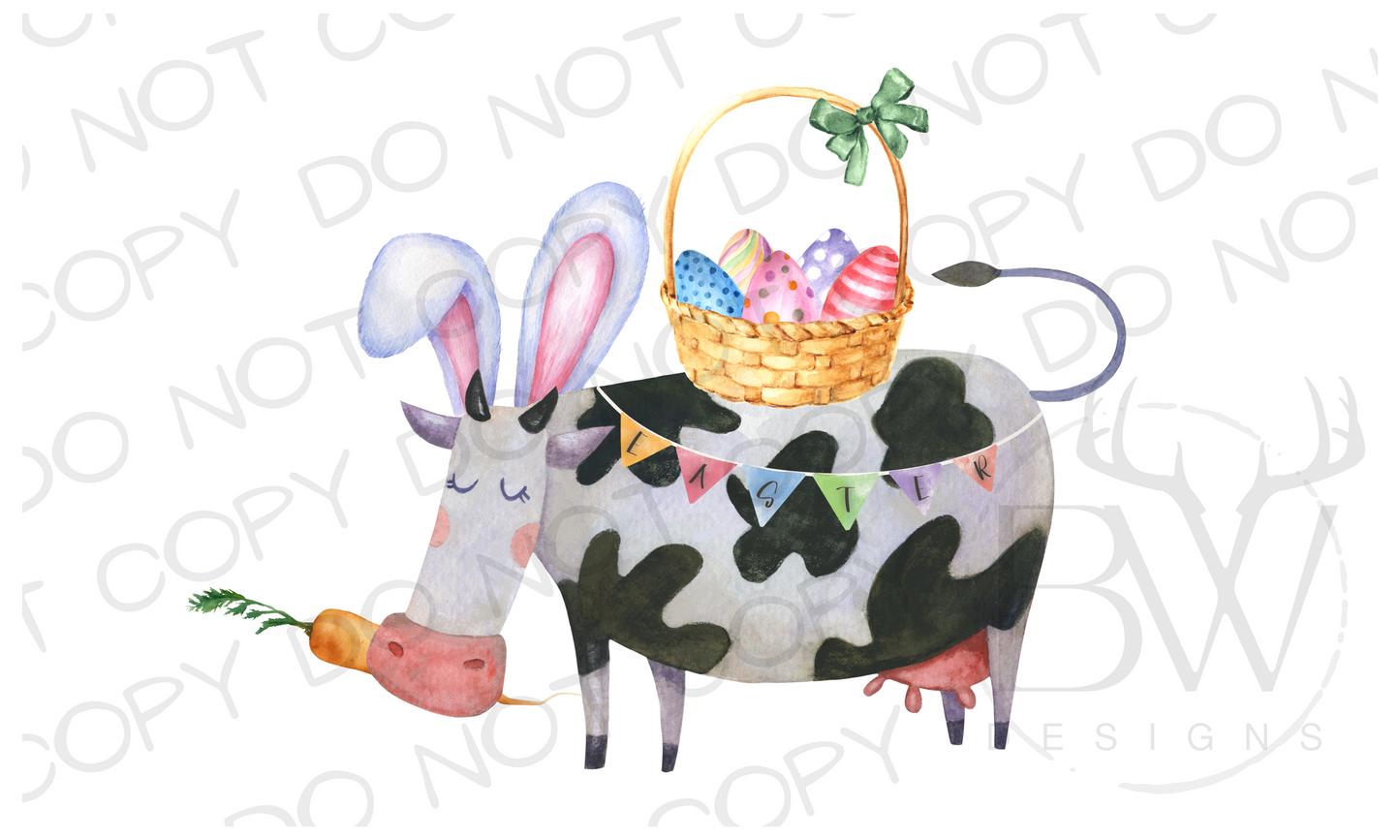 Easter Cow Digital Download PNG