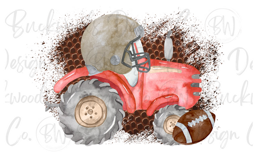 Football Tractor Digital Download PNG