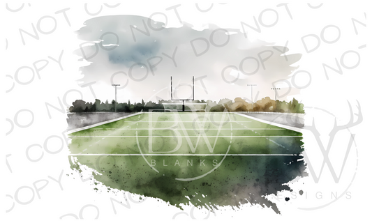 Watercolor Football Field Football Digital Download PNG