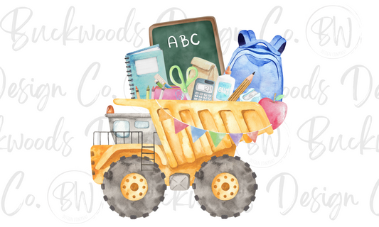 Back To School Dump Truck Digital Download