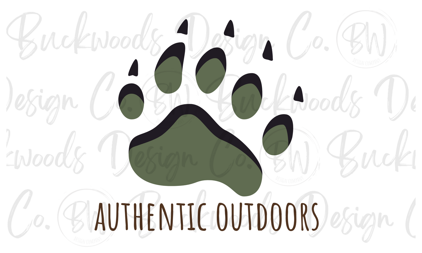 Authentic Outdoors Bear Hunting Digital Download PNG