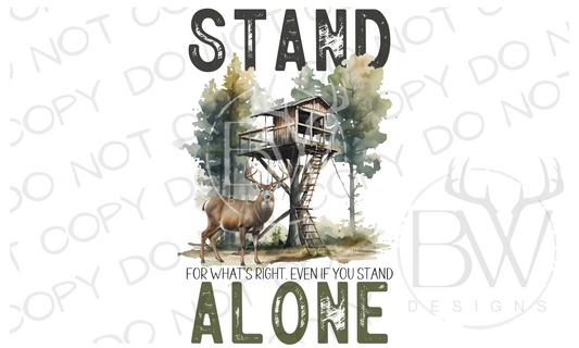 Stand Alone Deer Hunting Digital Download PNG