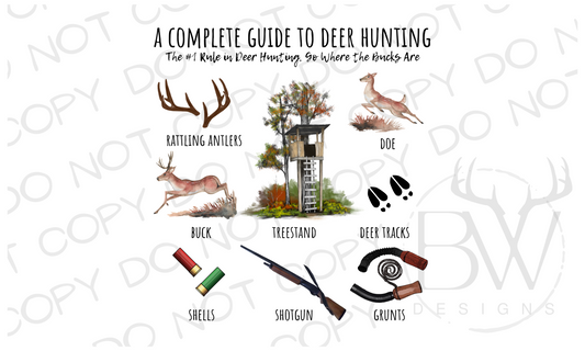A Complete Guide to Deer Hunting Digital Download PNG