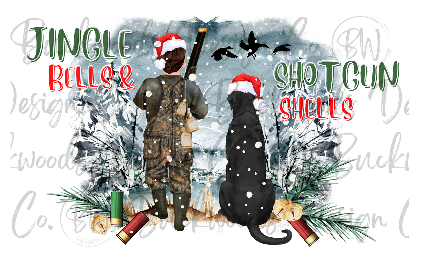 Jingle Bells & Shotgun Shells Hunting Christmas Digital Download PNG