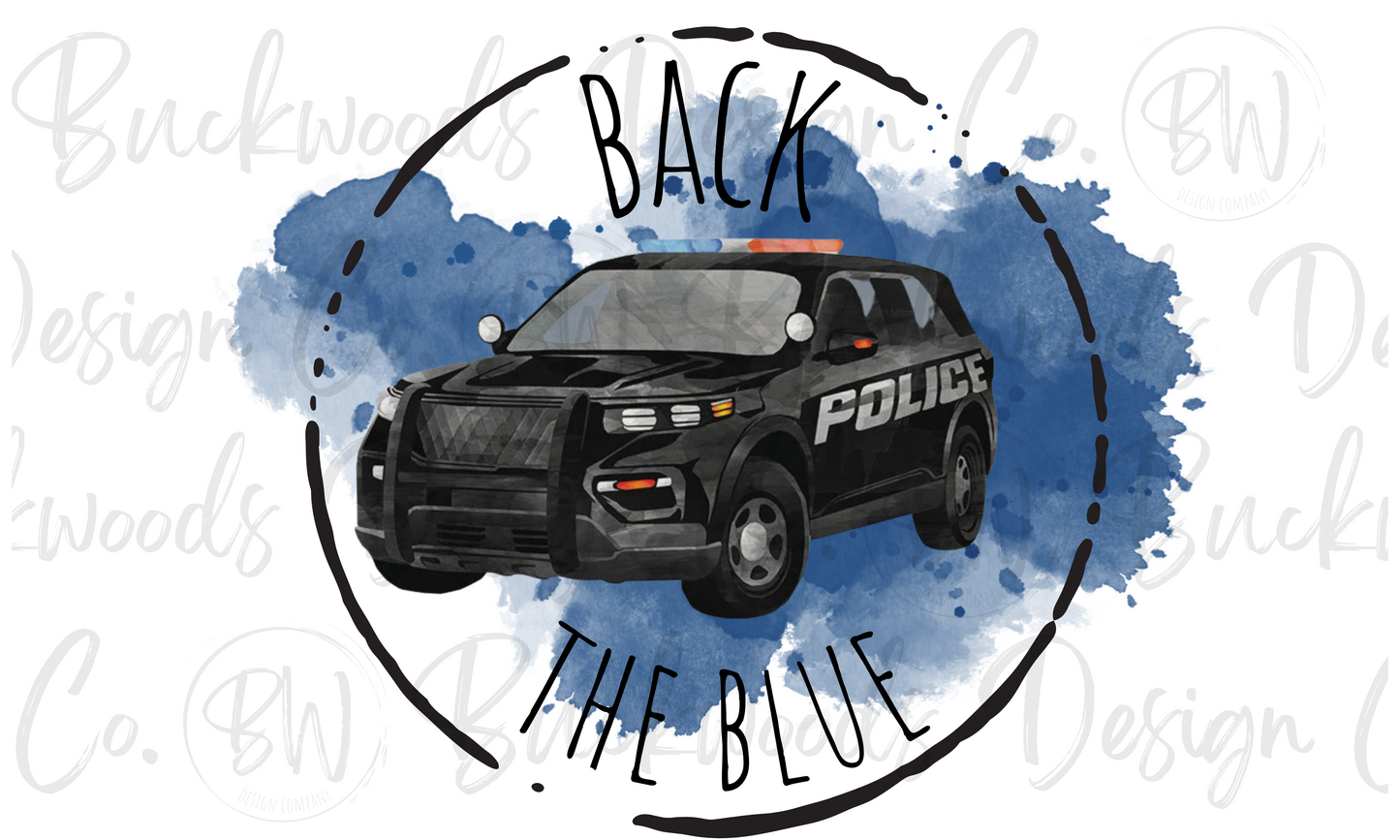 Back the Blue Digital Download PNG