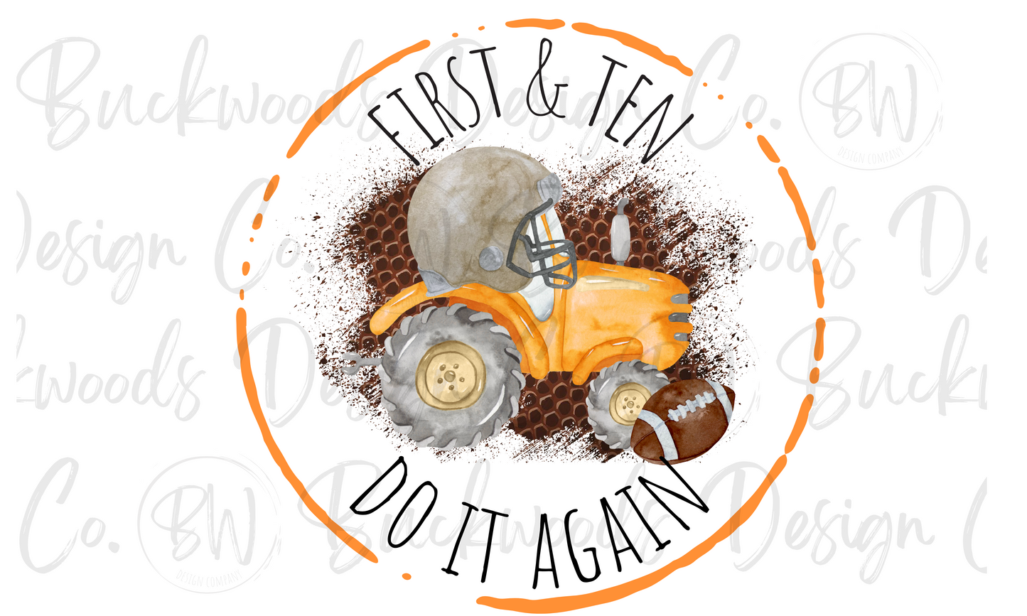 Football Tractor Digital Download PNG