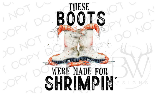 Shrimp Boots Saltwater Fishing Digital Download PNG