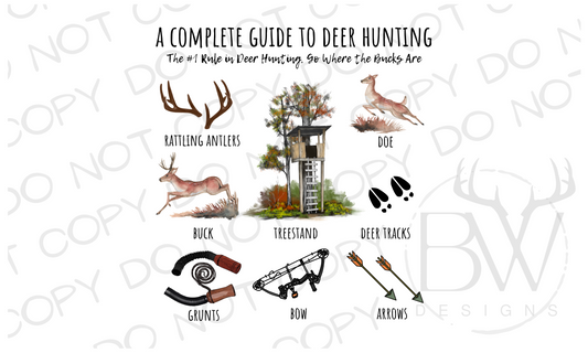 A Complete Guide to Deer Hunting Digital Download PNG