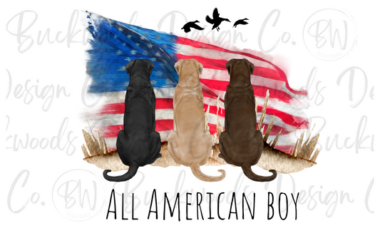 All American Boy Duck Hunting Digital Download PNG