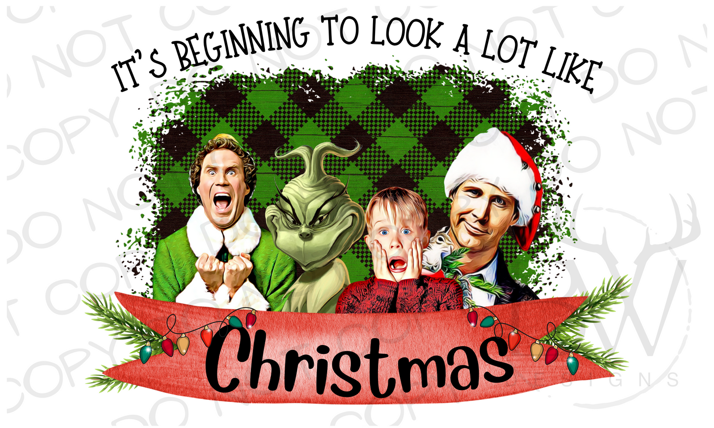 It's Beginning to Look a Lot Like Christmas Christmas Movie Digital Download PNG