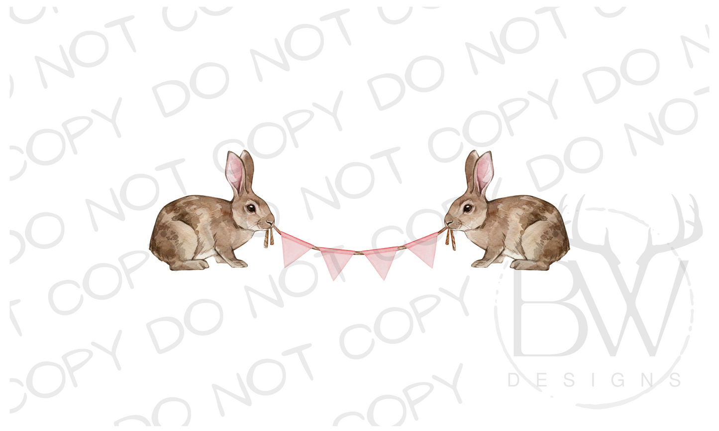 Easter Bunny Bunting Easter Digital Download PNG