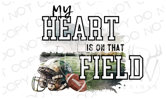 My Heart is on that Field Football Digital Download PNG