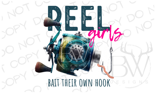 Reel Girls Bait Their Own Hook Fishing Digital Download PNG