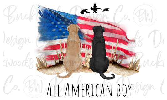 All American Boy Duck Hunting Digital Download PNG