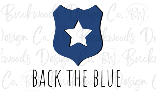 Back the Blue Digital Download PNG