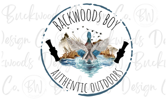 Backwoods Boy Duck Hunting Digital Download PNG