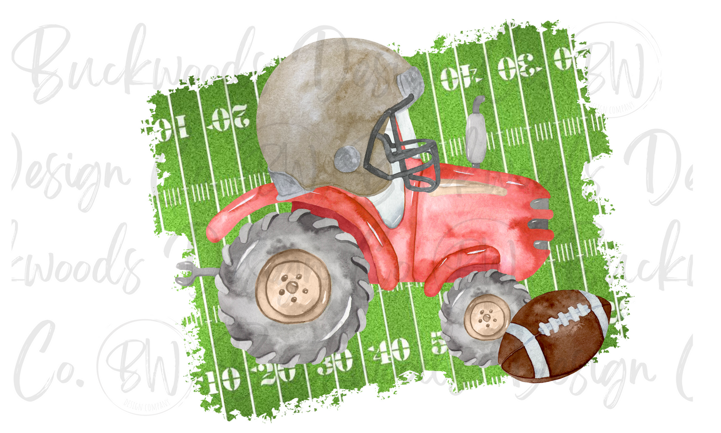 Football Tractor Digital Download PNG