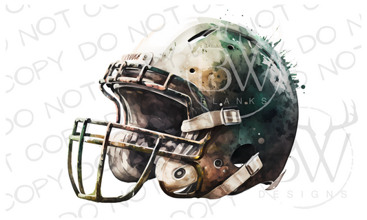 Watercolor Football Helmet Football Digital Download PNG