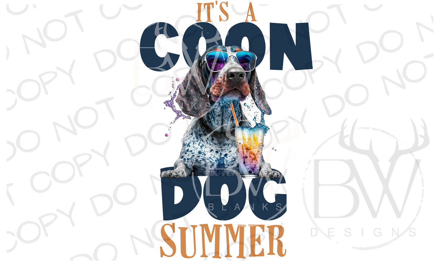 Coon Dog Summer Digital Download PNG