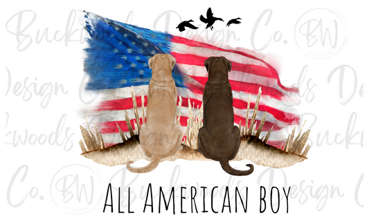 All American Boy Duck Hunting Digital Download PNG