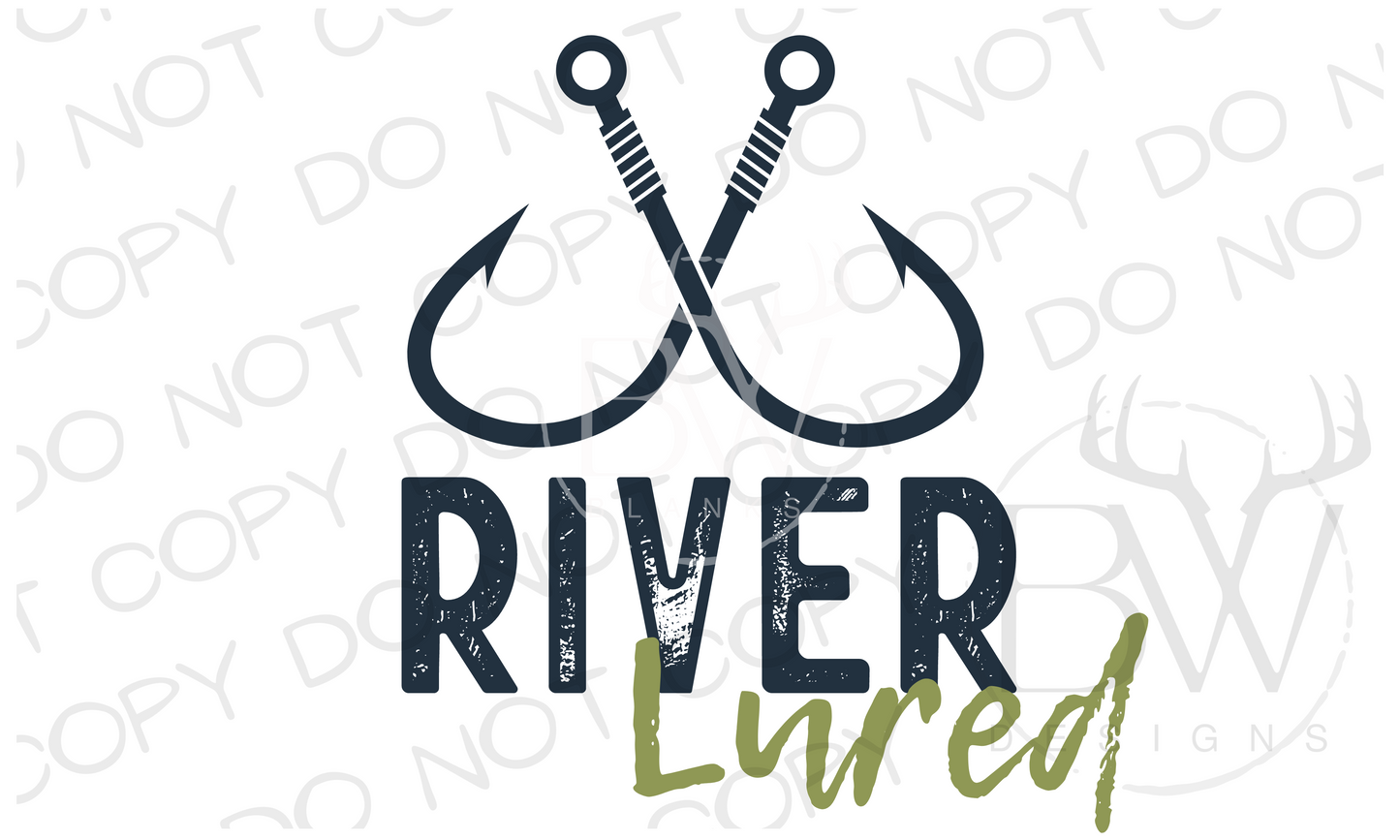 River Lured Fishing Digital Download PNG