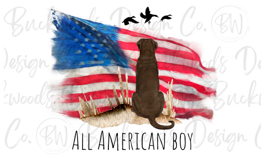 All American Boy Duck Hunting Digital Download PNG