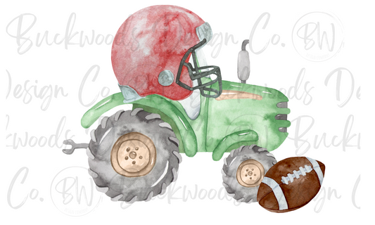 Football Tractor Digital Download PNG