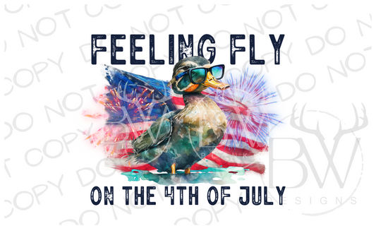Feeling Fly on the Fourth of July Duck Hunting Digital Download PNG