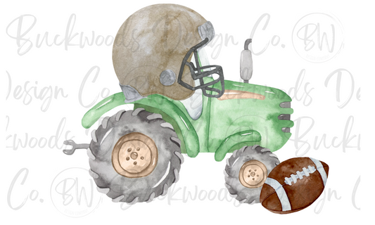 Football Tractor Digital Download PNG