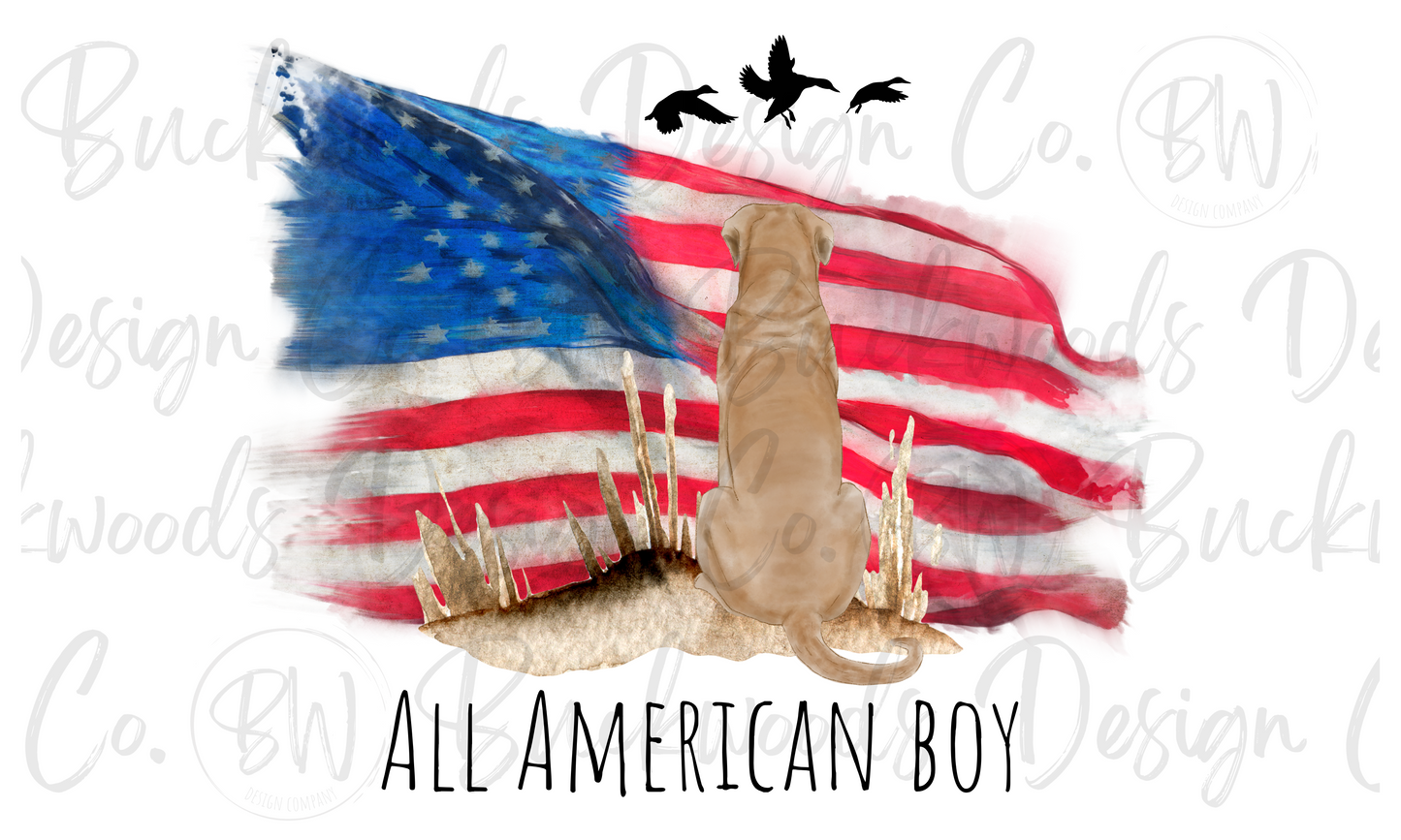 All American Boy Duck Hunting Digital Download PNG