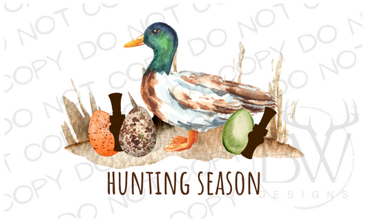 Hunting Season Easter Duck Hunting Digital Download PNG