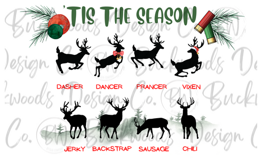 Tis the Season Christmas Deer Digital Download PNG