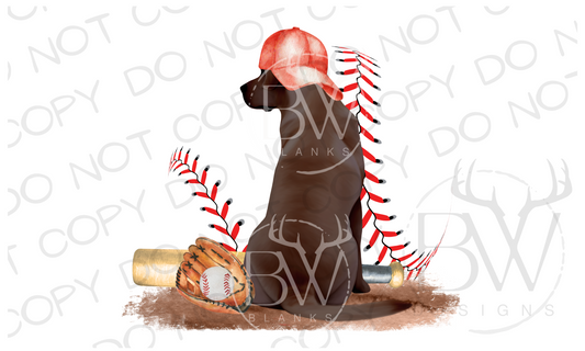 Baseball Hunting Dog Digital Download PNG