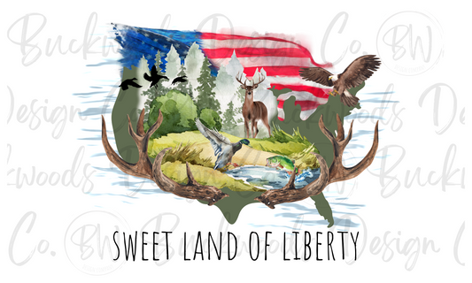 Sweet Land of Liberty Hunting Digital Download PNG