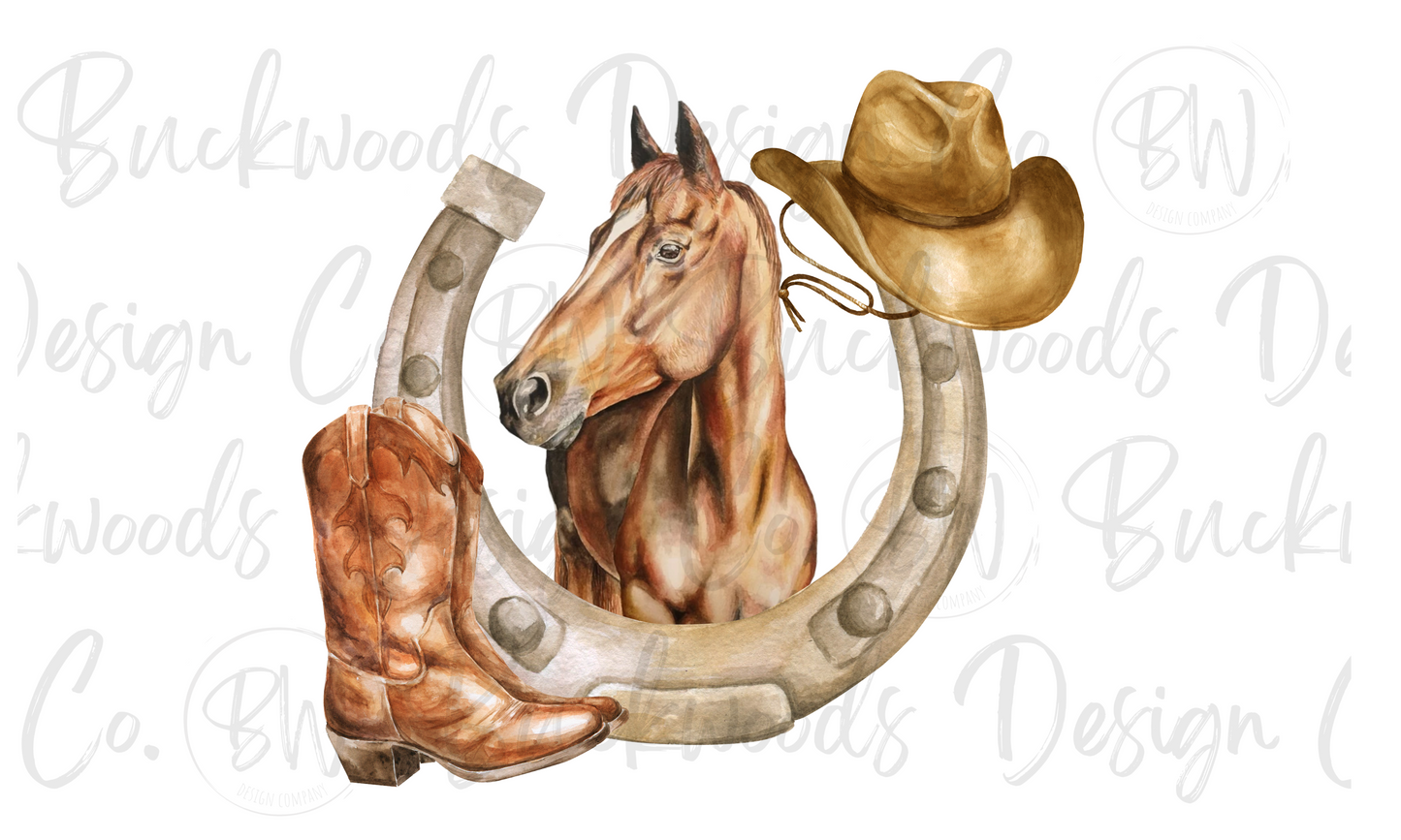 Horse Cowboy Digital Download PNG