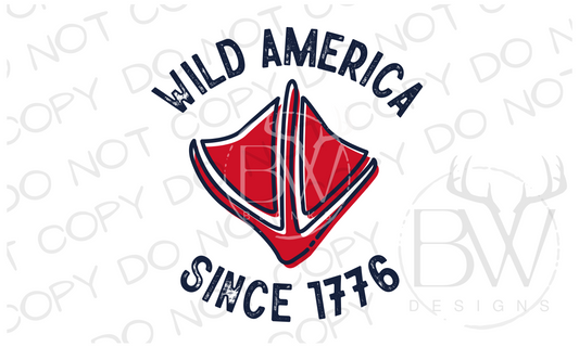 Wild American Since 1776 Fourth of July Duck Hunting Digital Download PNG