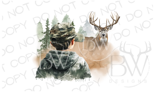 Little Boy Hunter Hunting Digital Download PNG