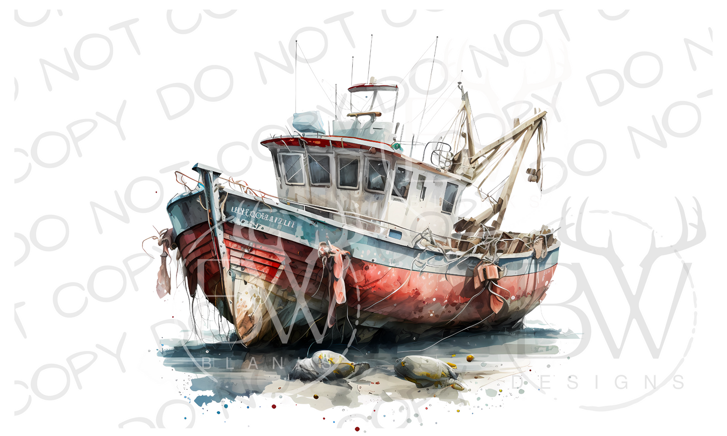 Commercial Fishing Boat Saltwater Fishing Digital Download PNG