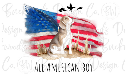 All American Boy Duck Hunting Digital Download PNG