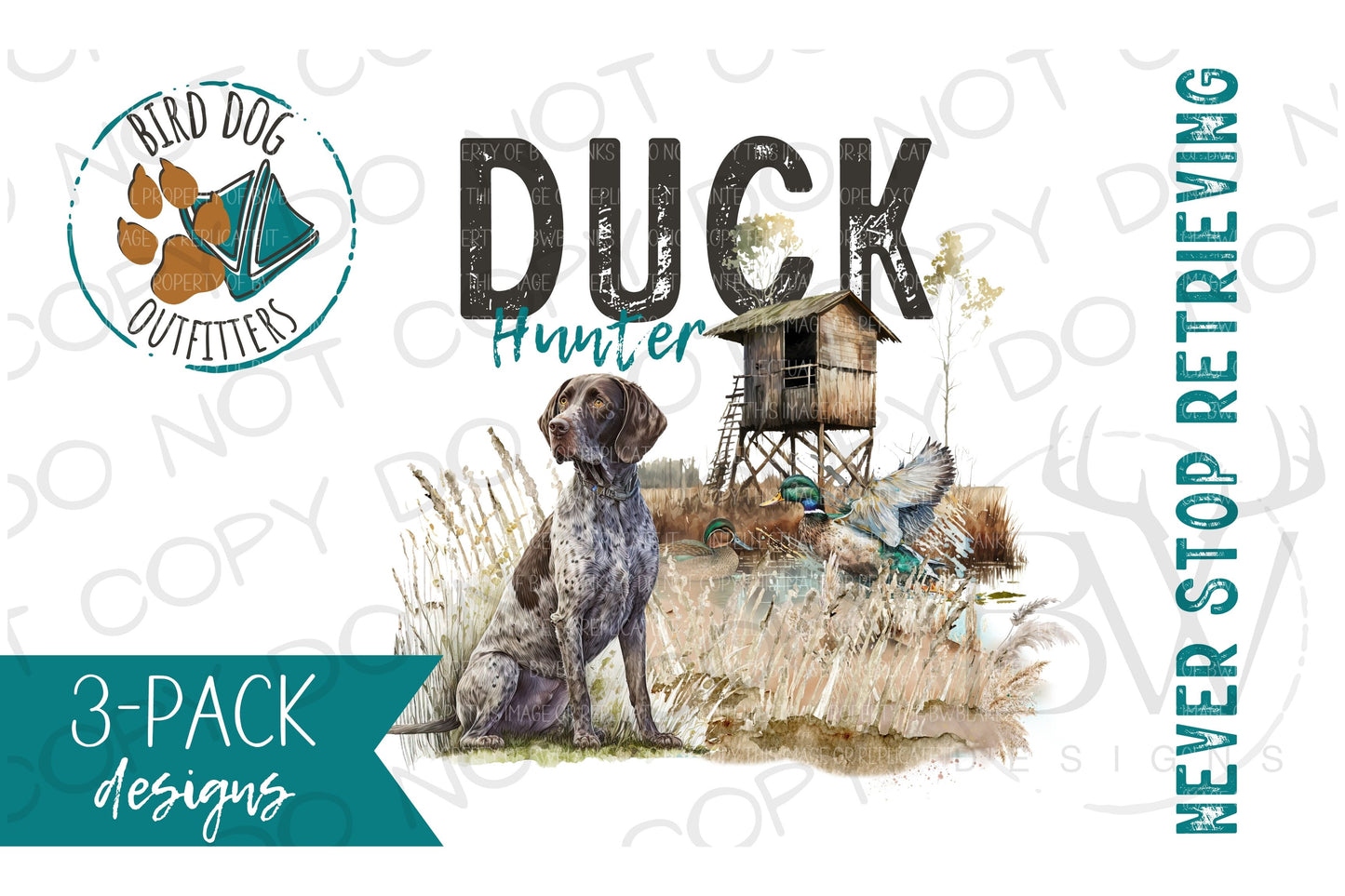 3-Pack Duck Hunter Duck Hunting Digital Download PNG