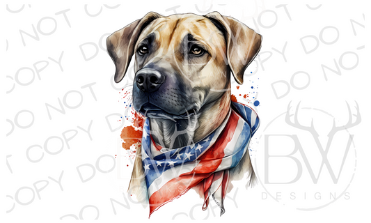 American Black Mouth Cur Hunting Dog Digital Download PNG