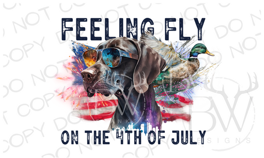 Feeling Fly on the Fourth of July Duck Hunting Digital Download PNG