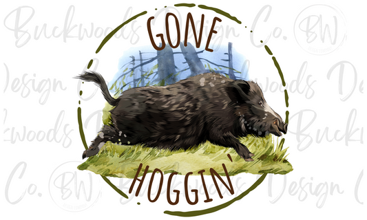 Gone Hoggin' Digital Download PNG