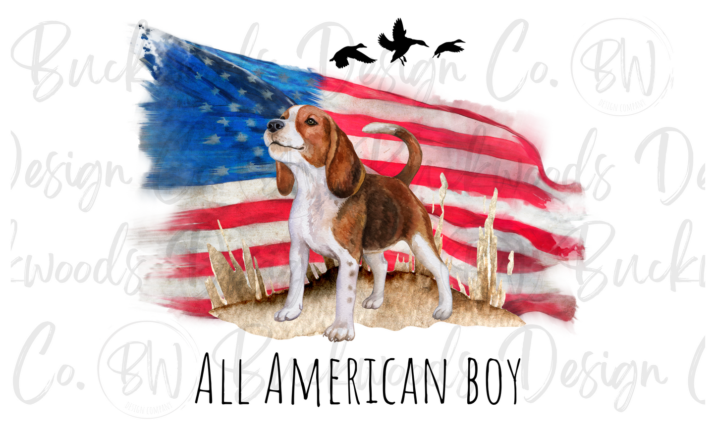 All American Boy Duck Hunting Digital Download PNG