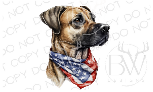 American Black Mouth Cur Hunting Dog Digital Download PNG