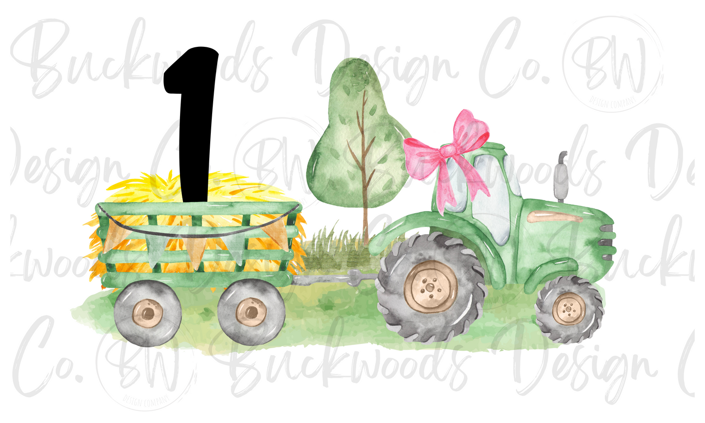 Tractor Birthday Digital Download PNG