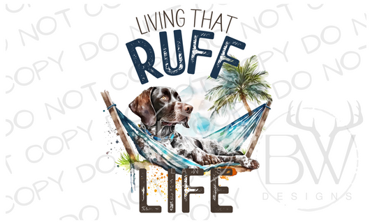 Livin' that Ruff Life German Short-Haired Pointer Summer Digital Download PNG