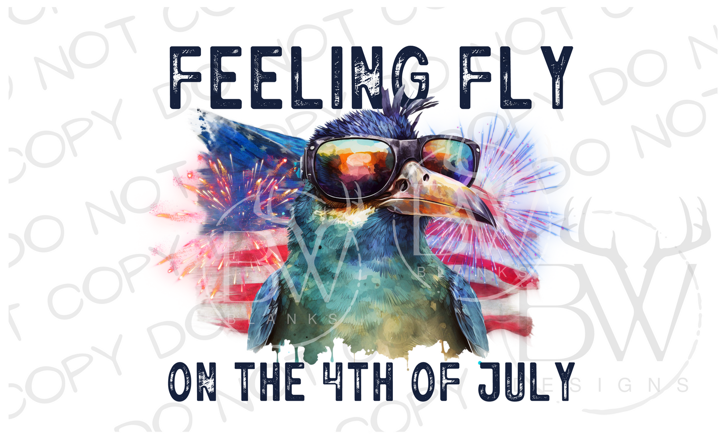 Feeling Fly on the Fourth of July Bird Digital Download PNG