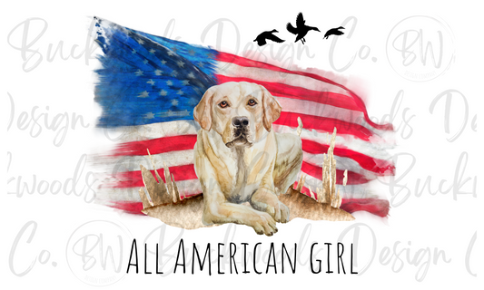 All American Girl Duck Hunting Digital Download PNG