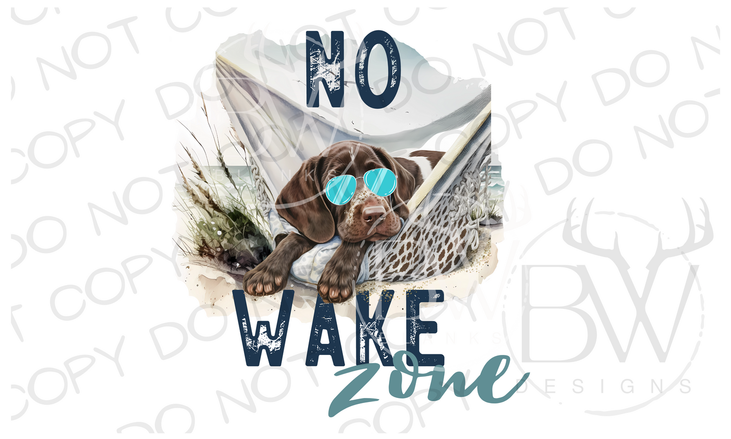 No Wake Zone German Short-Haired Pointer Summer Digital Download PNG